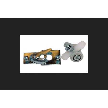 Barton Kramer Closet Door Hanger Set Chrome Silver Steel - Image 5