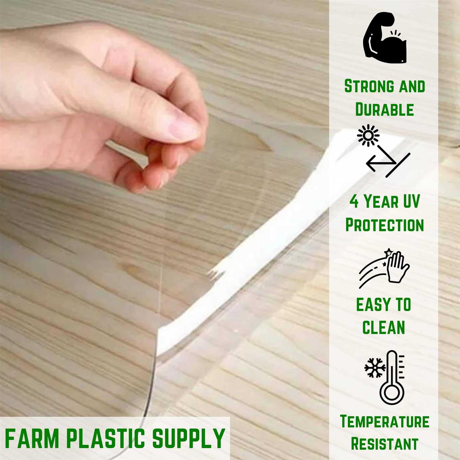 Farm Plastic Supply Clear Vinyl Sheeting 15 Mil - Vinyl Plastic Sheeting - Image 2