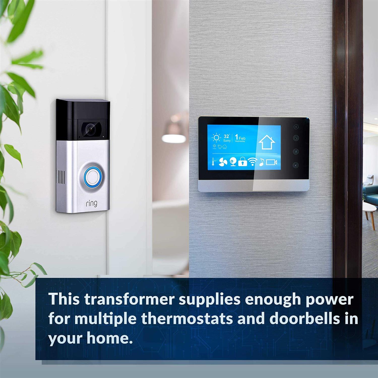 Newhouse Hardware 40TR Wired 24V 40vA Doorbell Transformer for Powering Multiple Smart Doorbells and Thermostats - Image 5