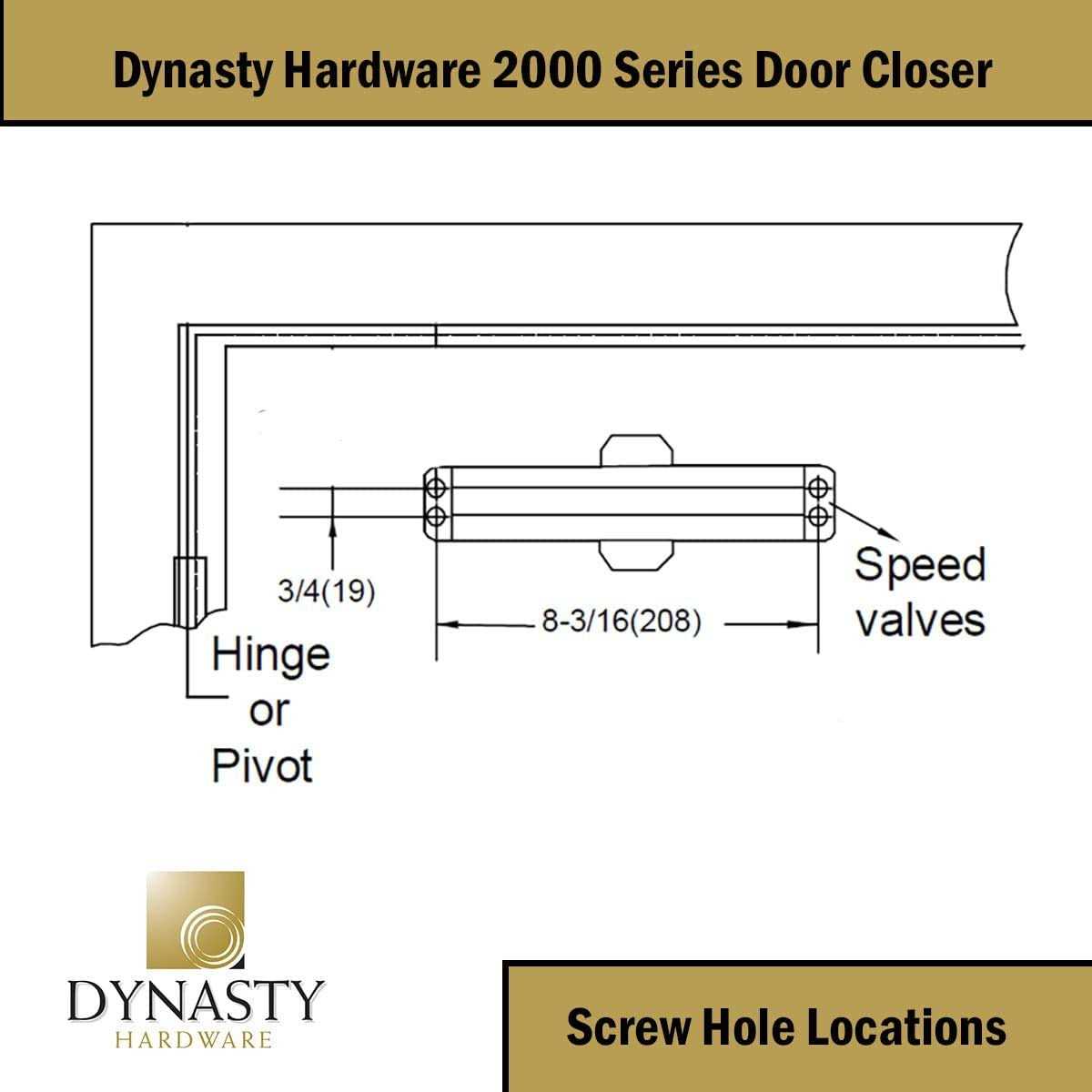 Dynasty Hardware 2000-DURO Commercial Grade Door Closer - Image 2