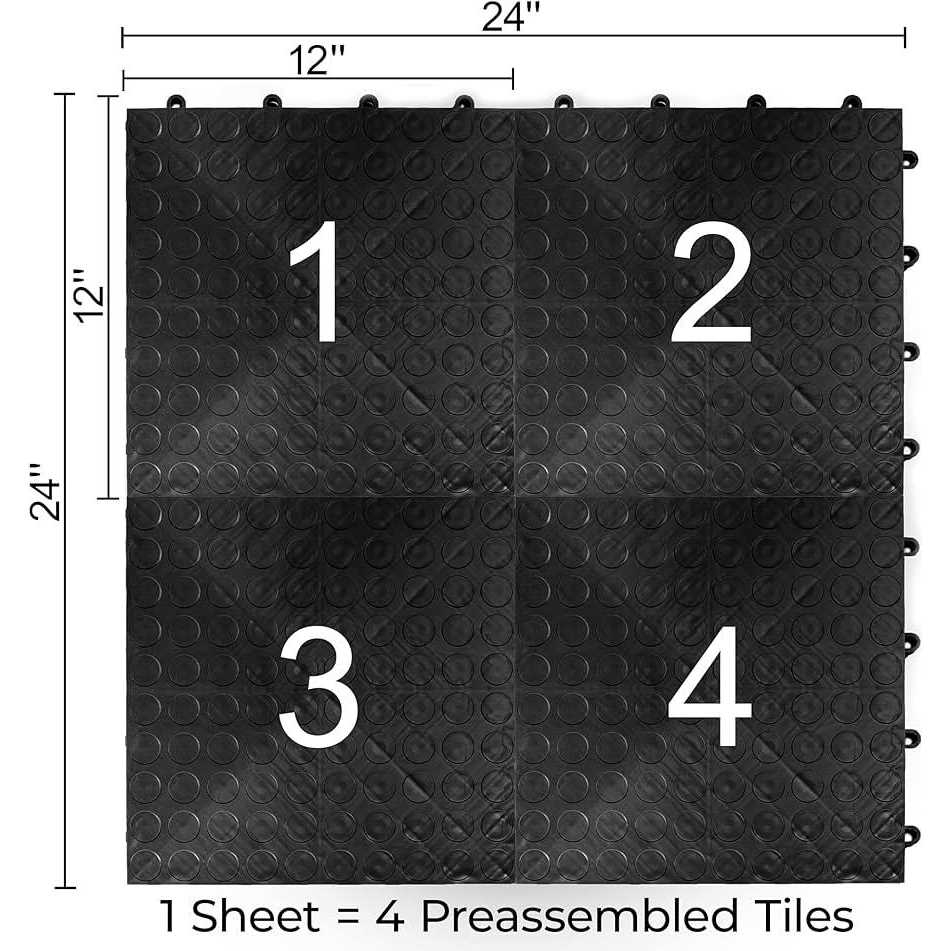 Big Floors GarageDeck Coin Pattern Durable Copolymer Interlocking Modular Non-Slip Garage Flooring Tile - Image 3