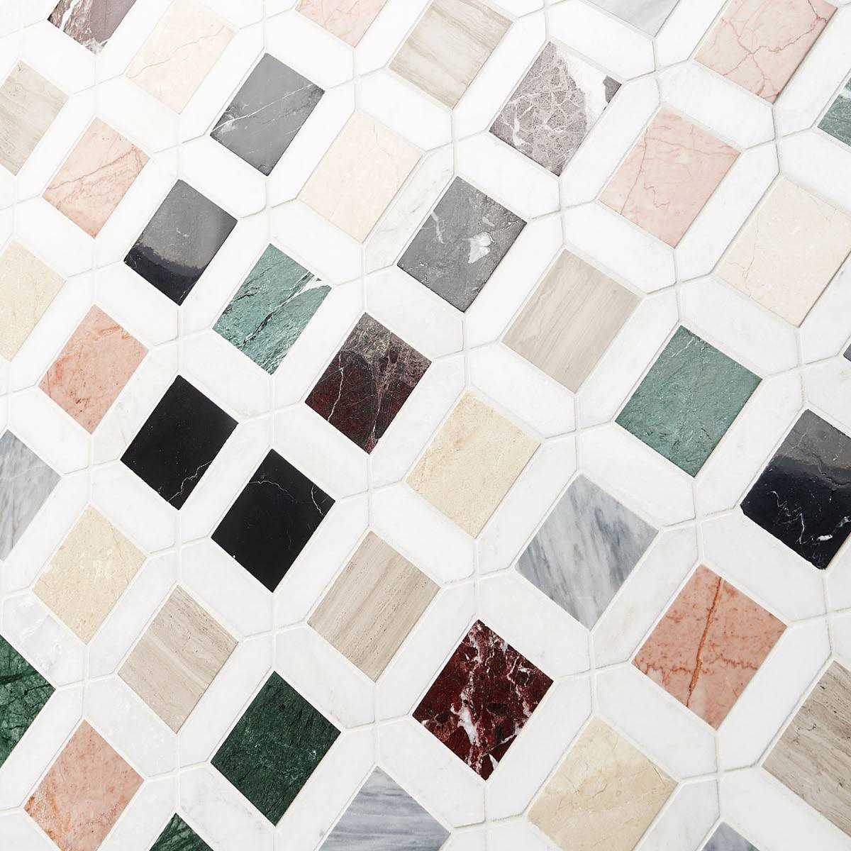 Ivy Hill Tile Lula Multicolor 11.92 in. x 11.92 in. Polished Marble Floor and Wall Tile - Image 5