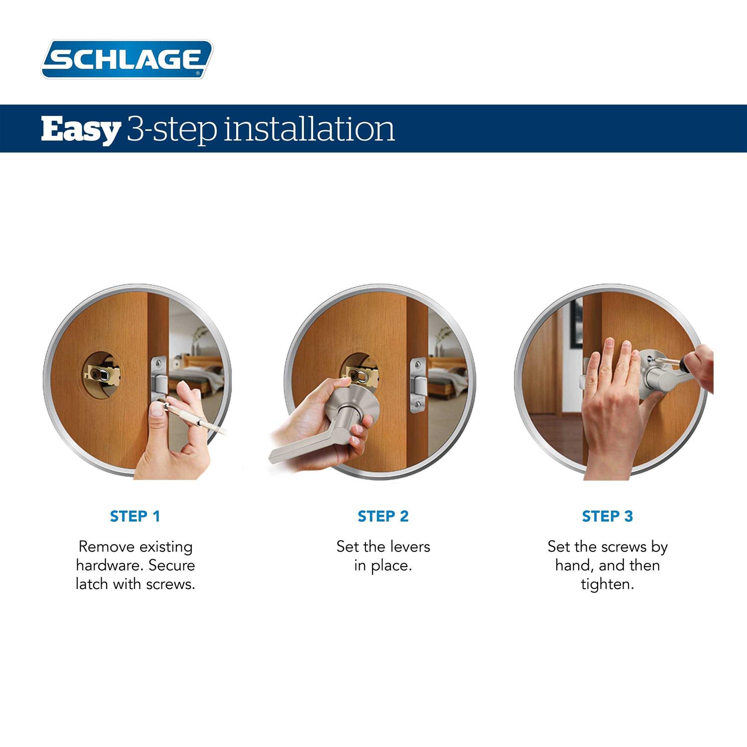 Latitude Passage Door Lever Schlage - Image 2