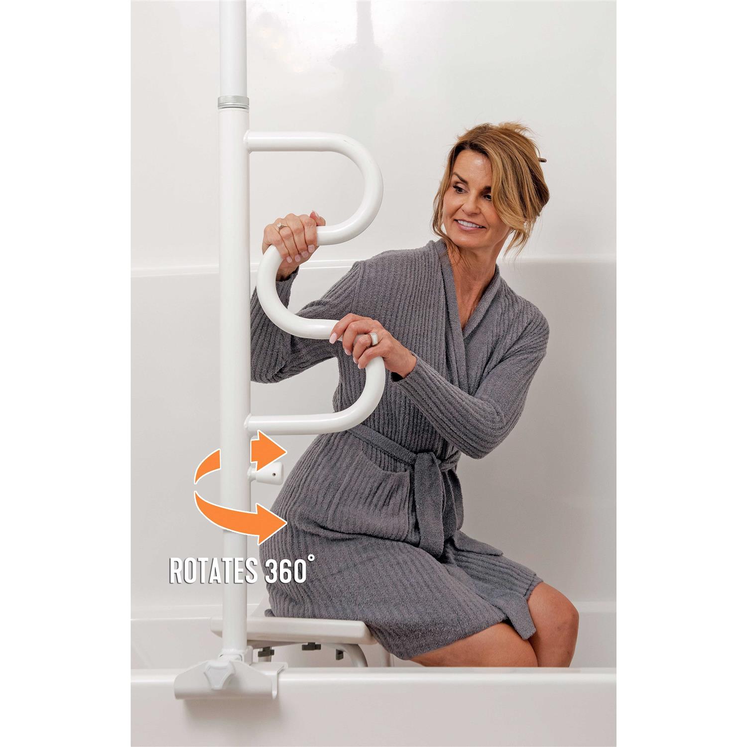Stander Bathtub Security Pole and Curve Grab Bar - Image 5