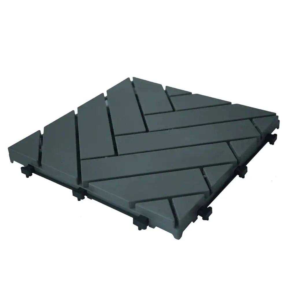 Courtyard Casual Plastic 12 x 12 Deck Tile Pack of 9 - Image 3