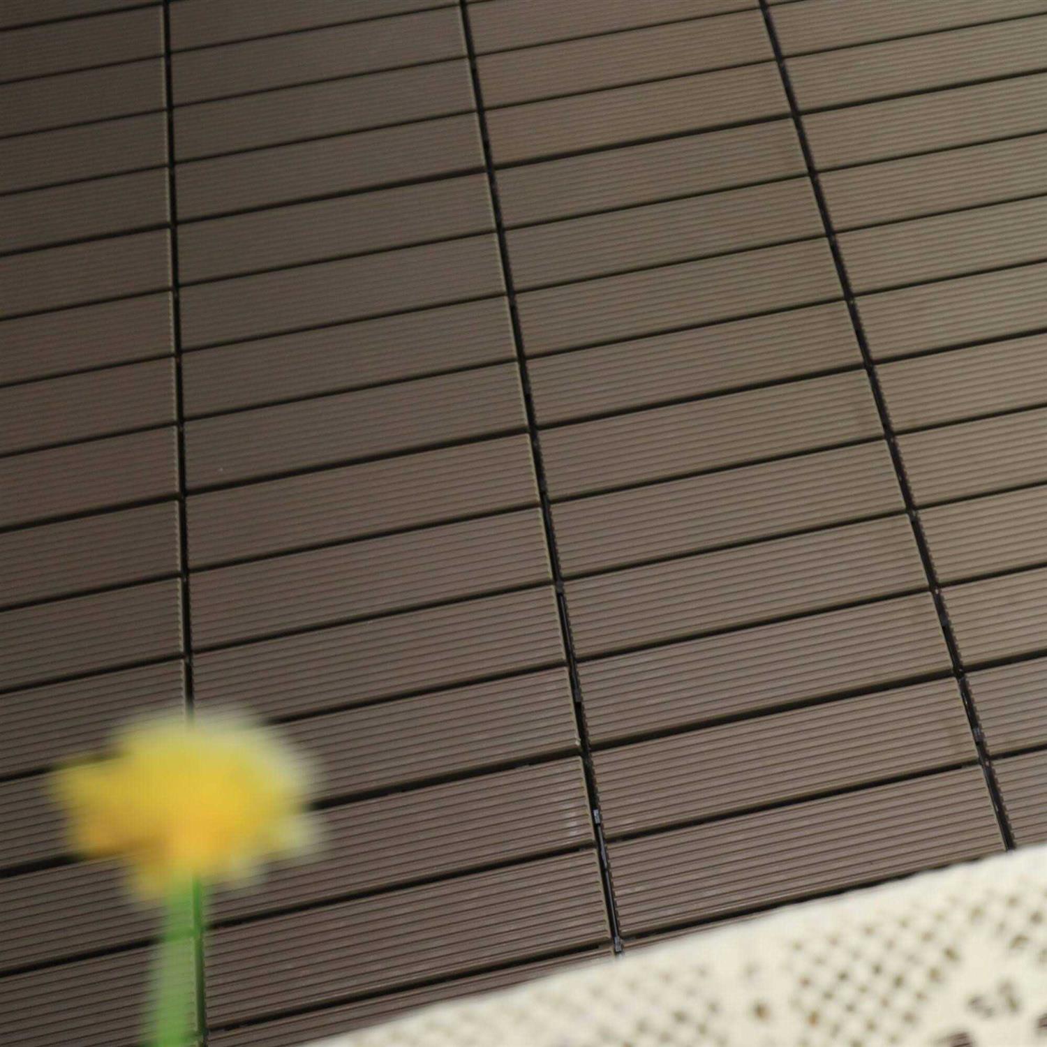 Courtyard Casual Plastic 12 x 12 Deck Tile Pack of 9 - Image 4