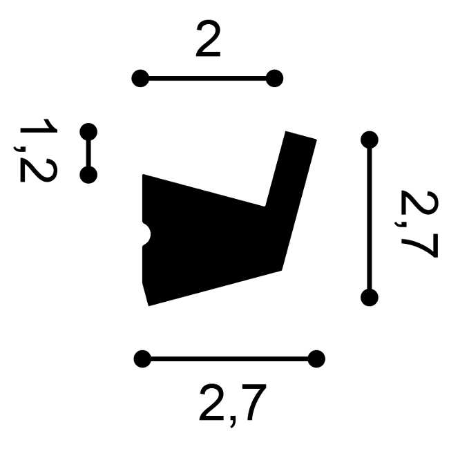 Polystyrene Primed White 1 H x 78 W x 1 D Crown Orac Decor - Image 3