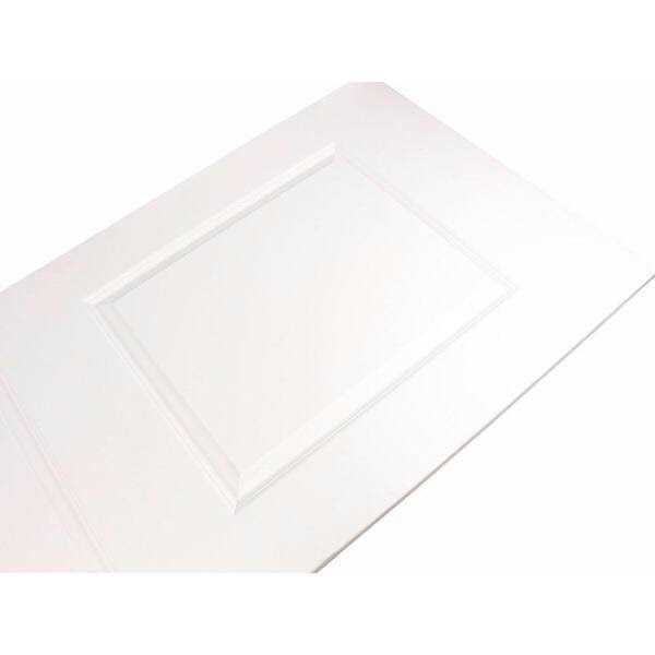 Calhome Classic Bent Strap Door Track Hardware and White Primed MDF Raised 2 Panel Interior Sliding Barn Door - Image 2