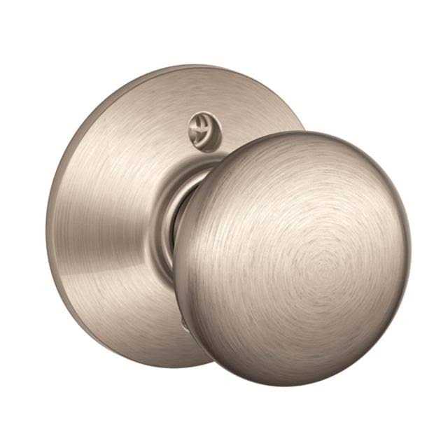 Schlage Plymouth Satin Nickel Dummy Knob F170 PLY 619 - Image 2