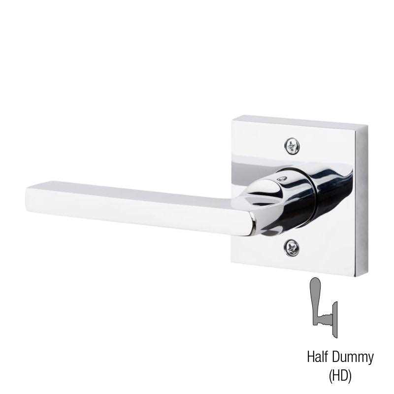 Baldwin Reserve Square Lever with Contemporary Square Rose Satin Black / Passage PSSQUCSR190 - Image 3