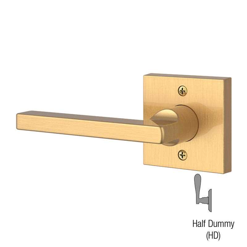 Baldwin Reserve Square Lever with Contemporary Square Rose Satin Black / Passage PSSQUCSR190 - Image 4