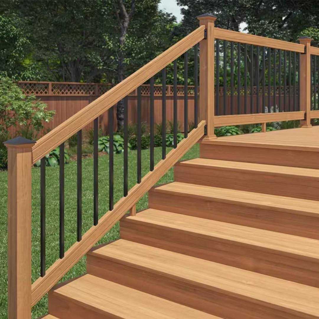 ProWood 6 ft Southern Yellow Pine Stair Rail Kit with Aluminum Square Balusters
