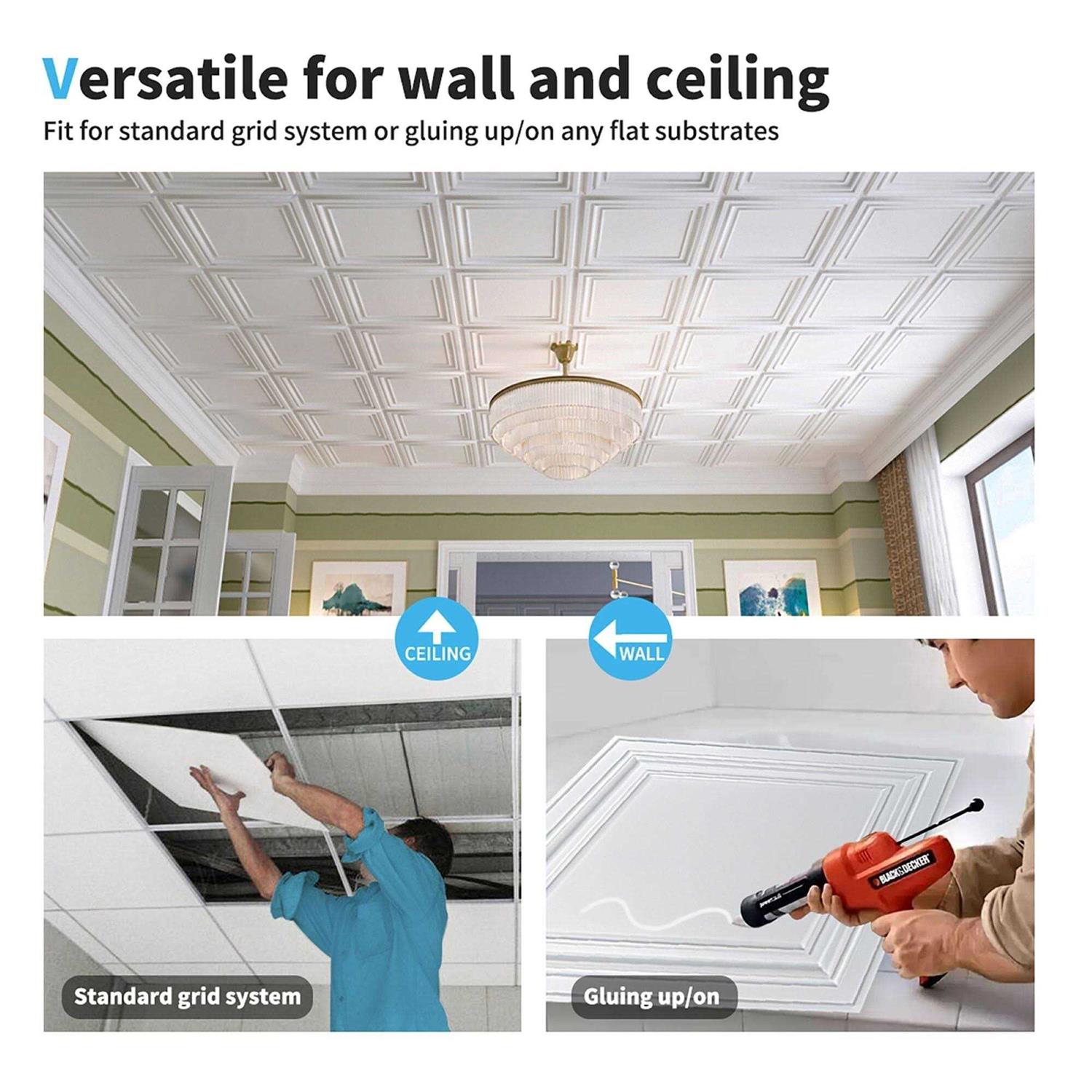 Art3d 2ft x 2ft Ceiling Tiles,PVC Ceiling Tiles - Image 4