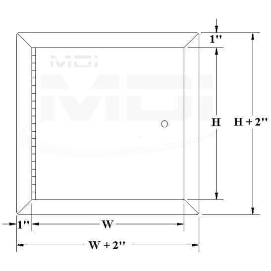 Cendrex Fire-Rated Insulated Access Door with Exposed Flange PFI - Image 3