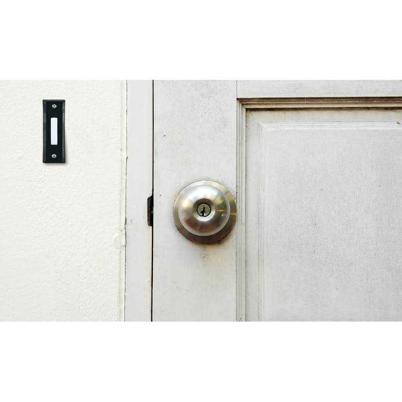 Heath Zenith Wired Black Doorbell Push Button - Image 4