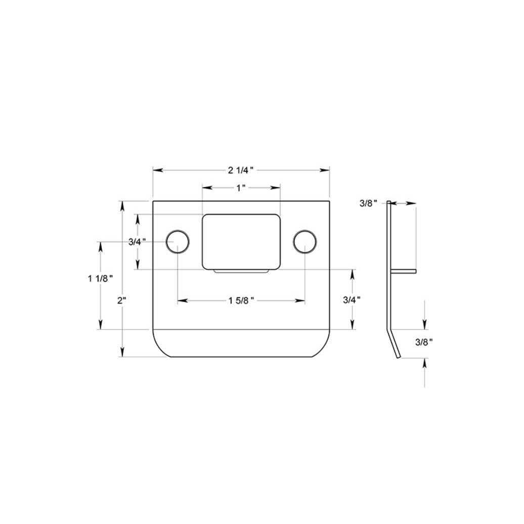 Deltana Extended Lip Strike Plate SPE200U - Image 5