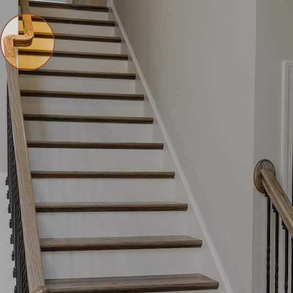 Stair Parts 7047 Unfinished Red Oak Right-Hand 5 in. Centerline S Handrail Fitting - Image 3