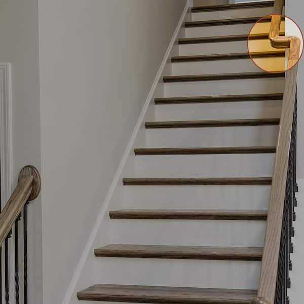 Stair Parts 7047 Unfinished Red Oak Right-Hand 5 in. Centerline S Handrail Fitting - Image 3