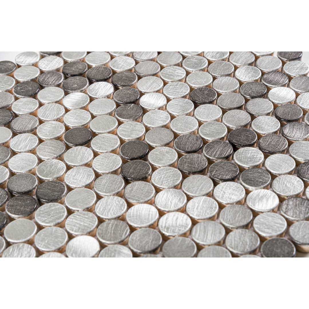 Orb 3/4 Metal Penny Round Mosaic Tile Andova - Image 3