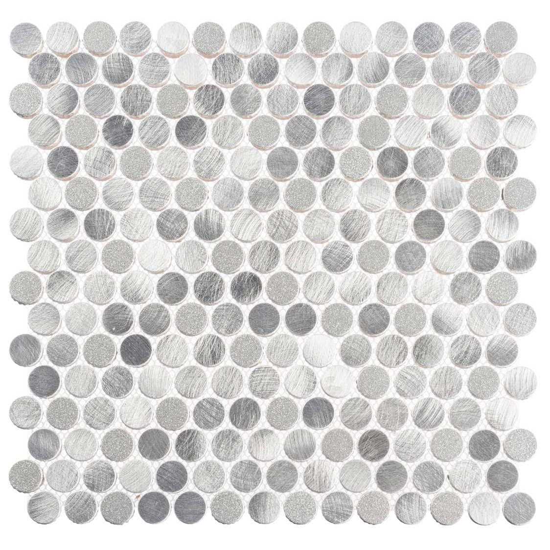 Orb 3/4 Metal Penny Round Mosaic Tile Andova - Image 5