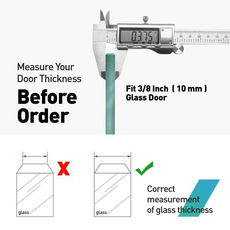 fowong Shower Door Seal Set 4 Pcs 3/8 X 77 Frameless Shower Door Bottom Seal and Side Seal for 3/8 Inch Glass - Image 3