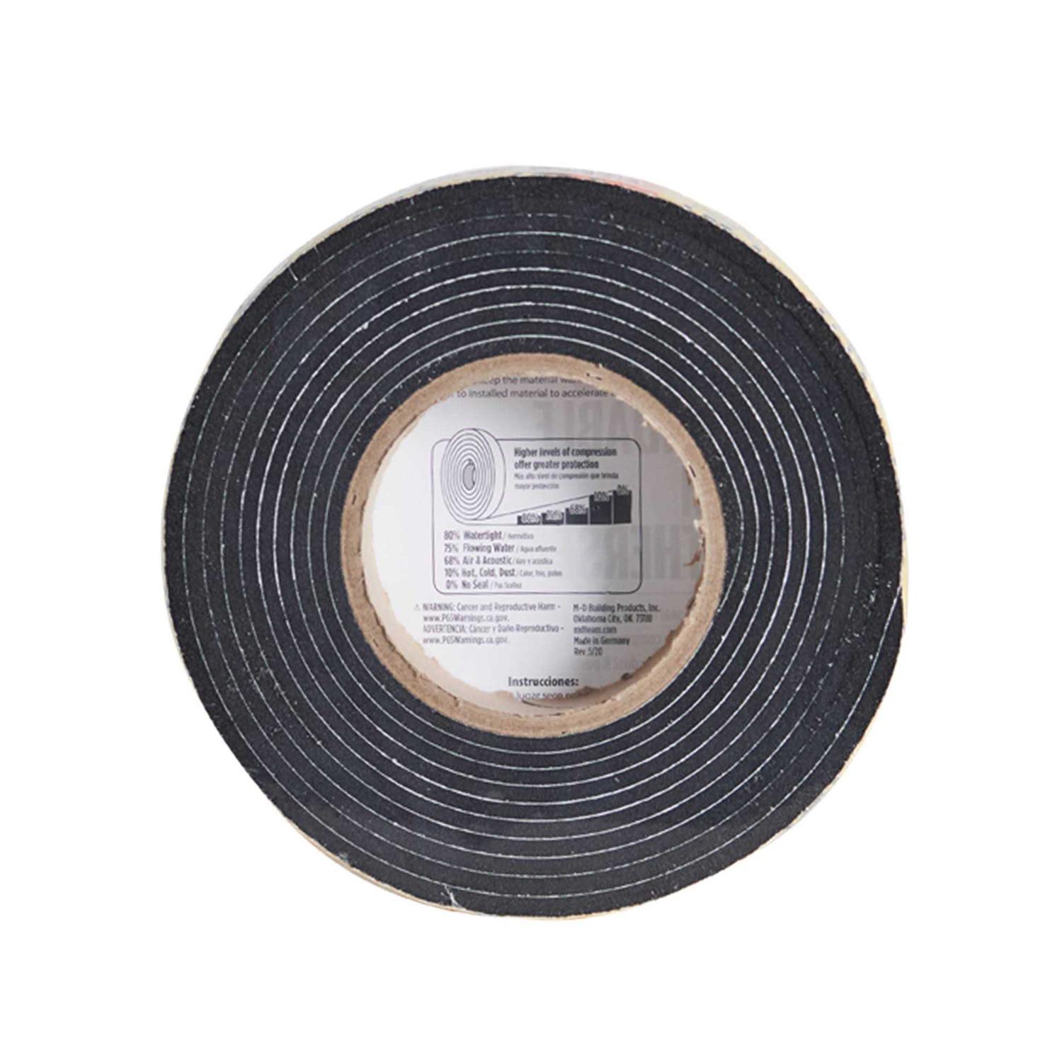 M-D Platinum 1-1/2 In. X 8 Ft. Black Expandable Foam Weatherstrip Tape - Image 2
