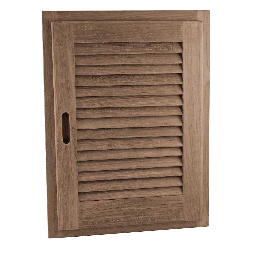 SeaTeak Louvered Door & Frame Large LH 15in.X 20in
