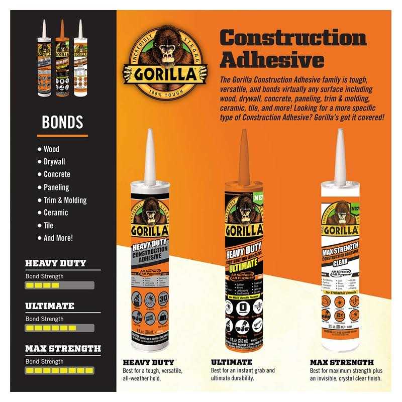 Gorilla Heavy Duty Construction Adhesive Ultimate - Image 2