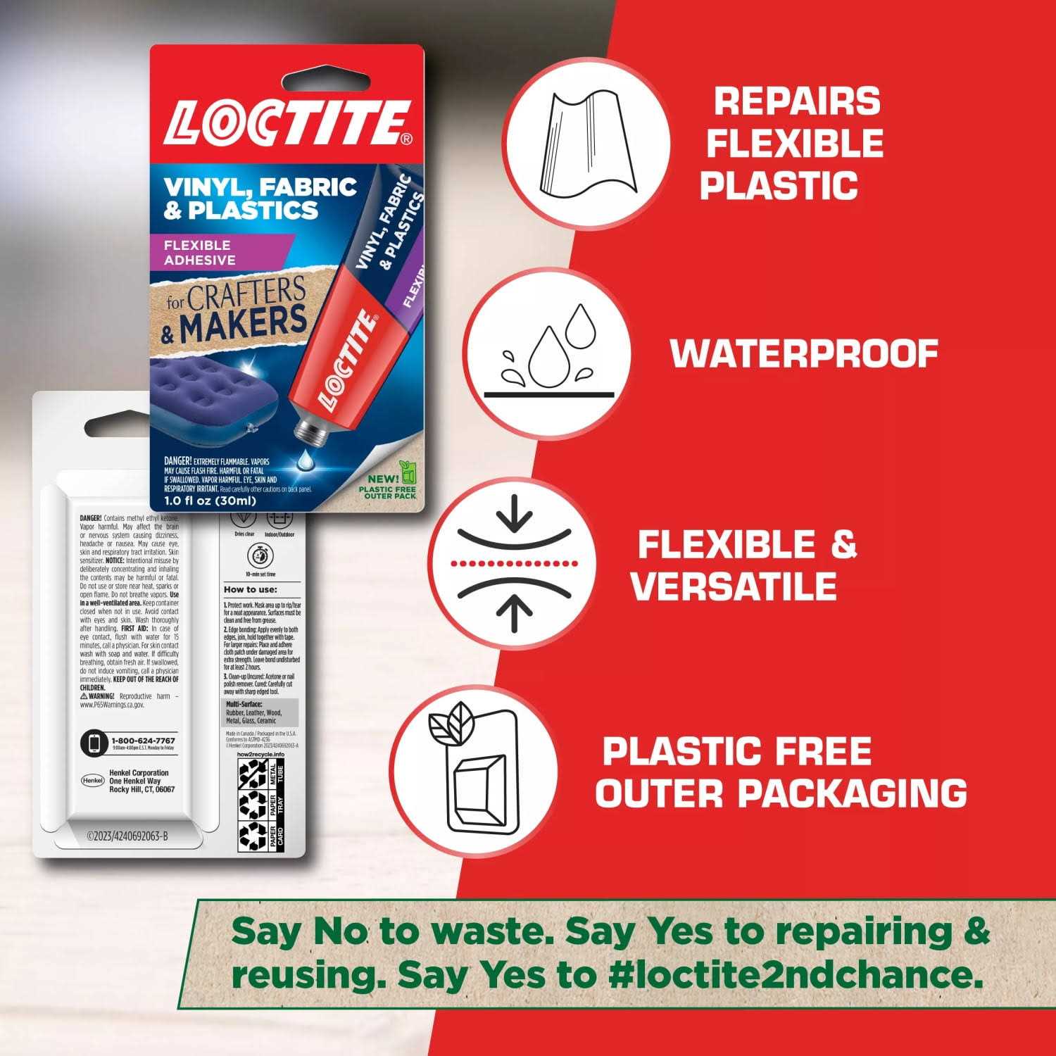 Loctite Vinyl Fabric & Plastic Repair Flexible Adhesive - Image 3