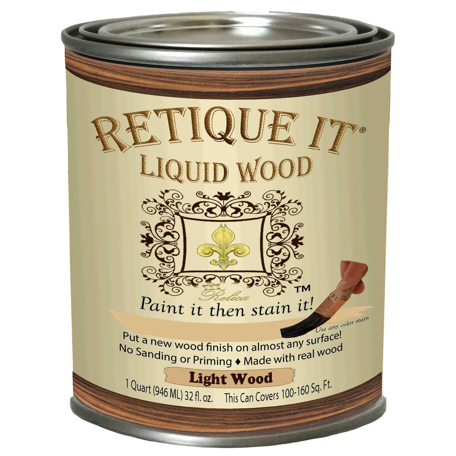 Retique It Liquid Wood Wood Quart Paint It Then Stain It
