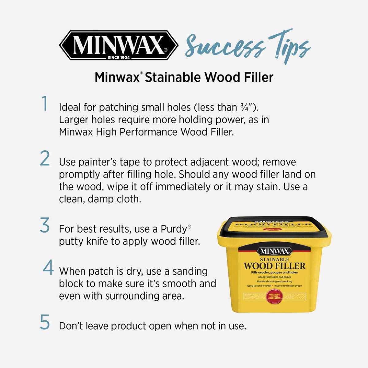 Minwax Stainable Wood Filler - Image 4