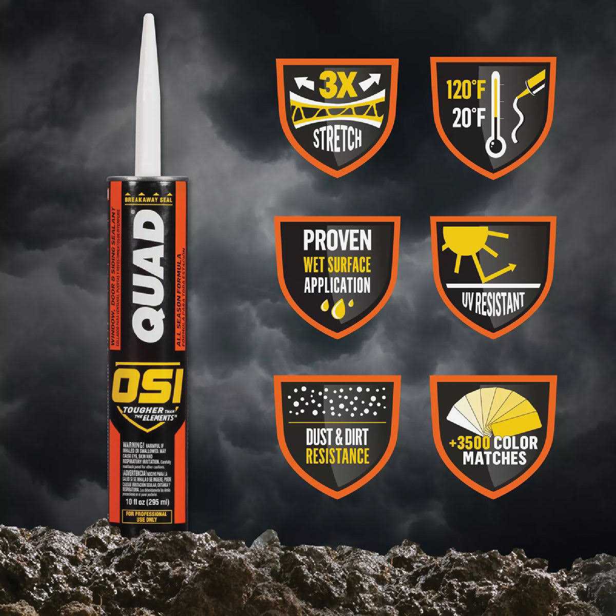 OSI Quad Advanced Formula 10 fl. oz Exterior Window Door and Siding Sealant - Image 3