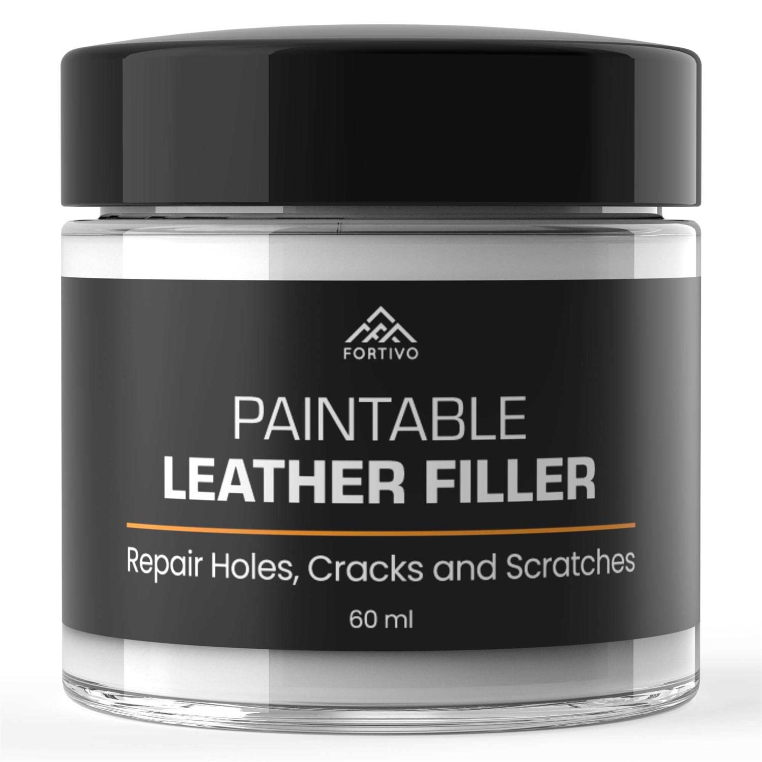 FORTIVO Paintable Leather Filler Leather Repair for Tears and Holes Leather Scratch Repair