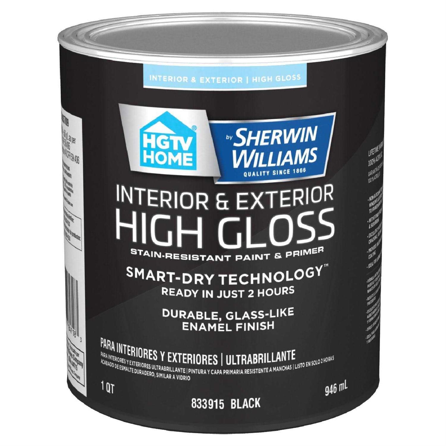 HGTV Home by Sherwin-Williams Black Water-based Door and Trim Paint