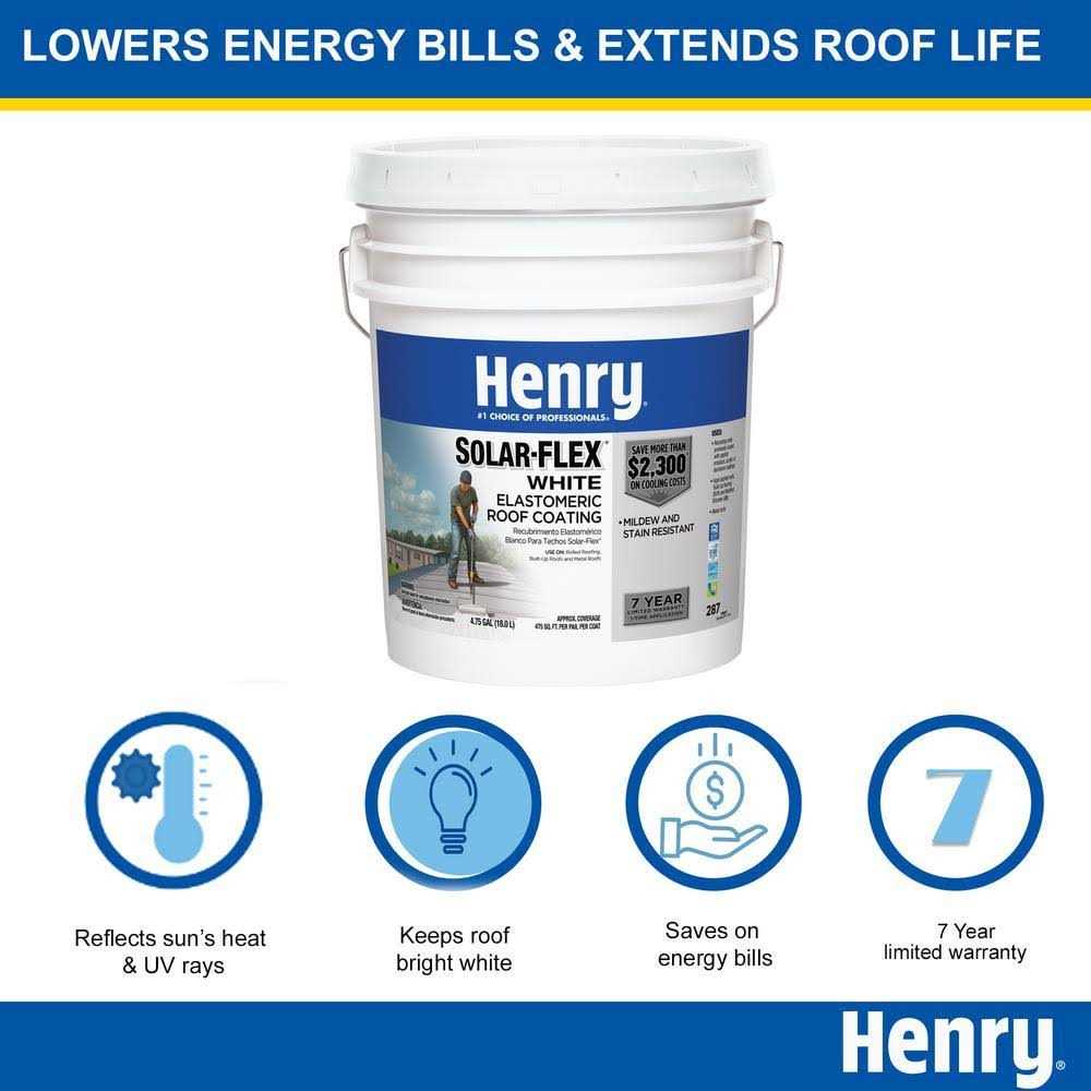 Henry HE287SF871 White Elastomeric Roof Coating - Image 5