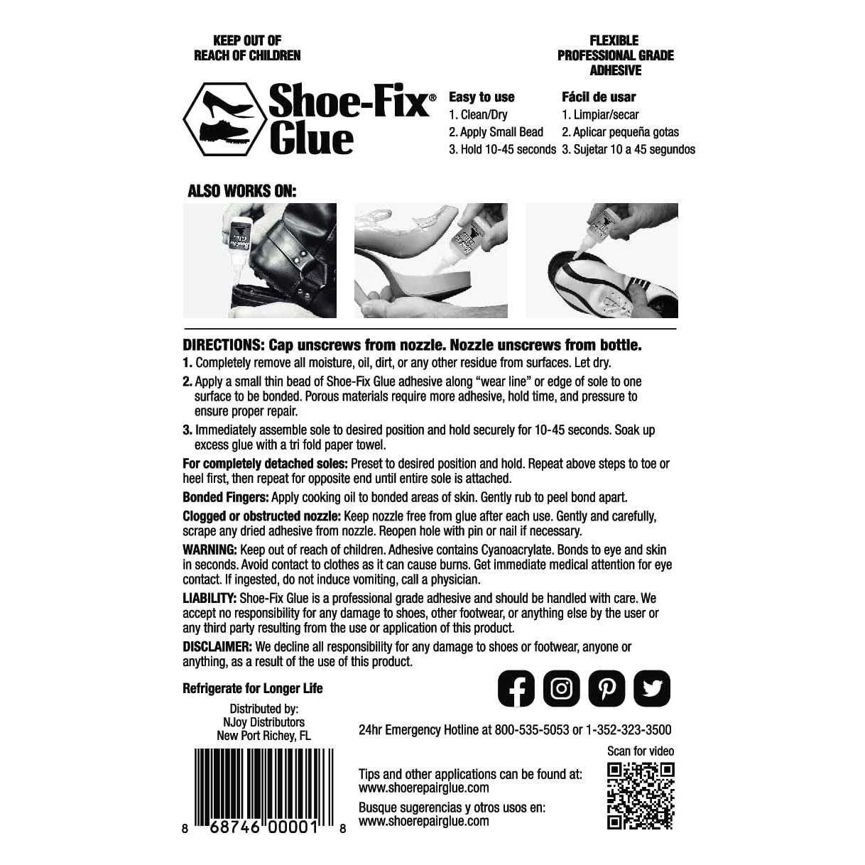 Shoe-Fix Shoe Glue Instant Professional Grade Shoe Repair Glue - Image 3