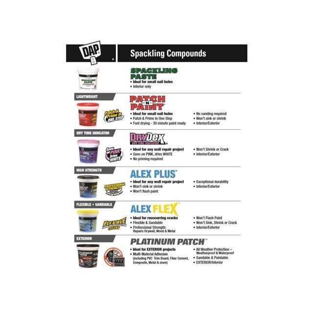 Dap Patch N-Paint 1 White Lightweight Spackling - Image 4