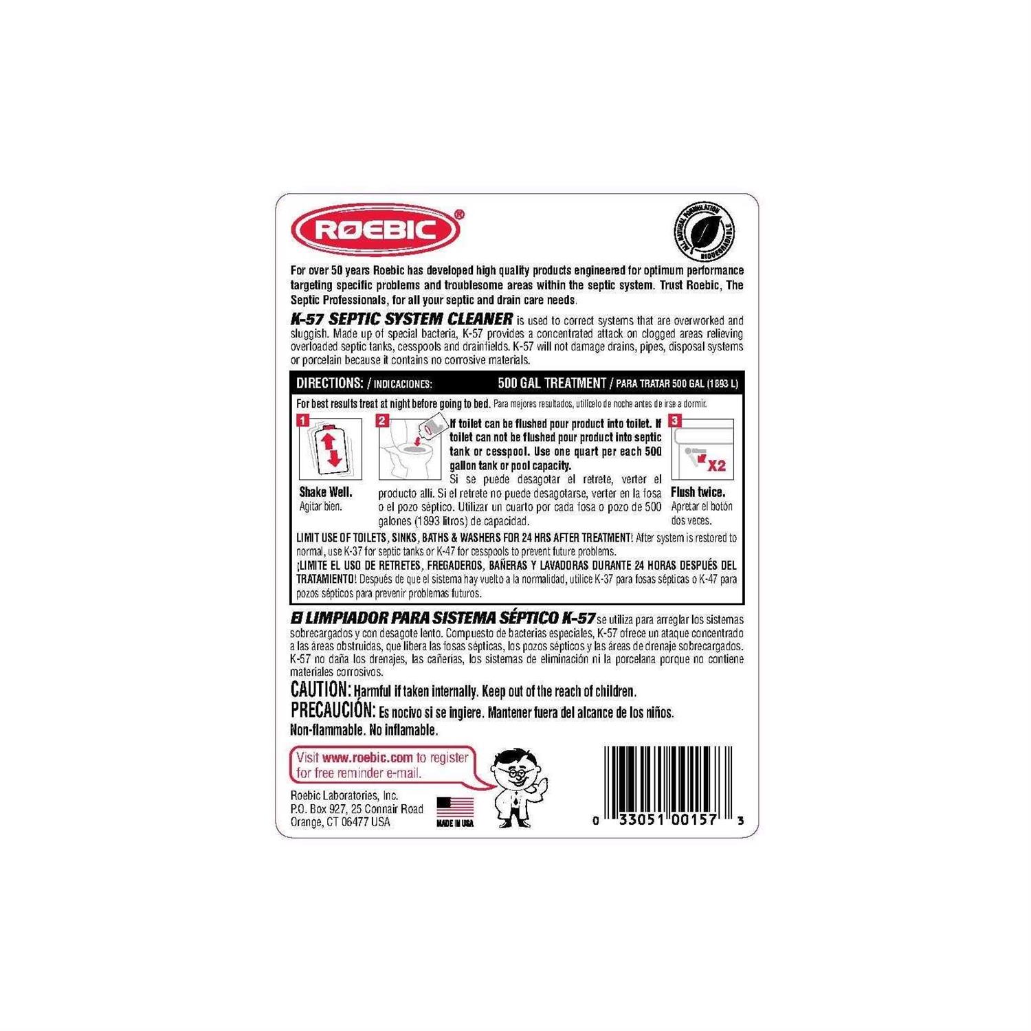 Roebic K-57 Septic System Cleaner - Image 2