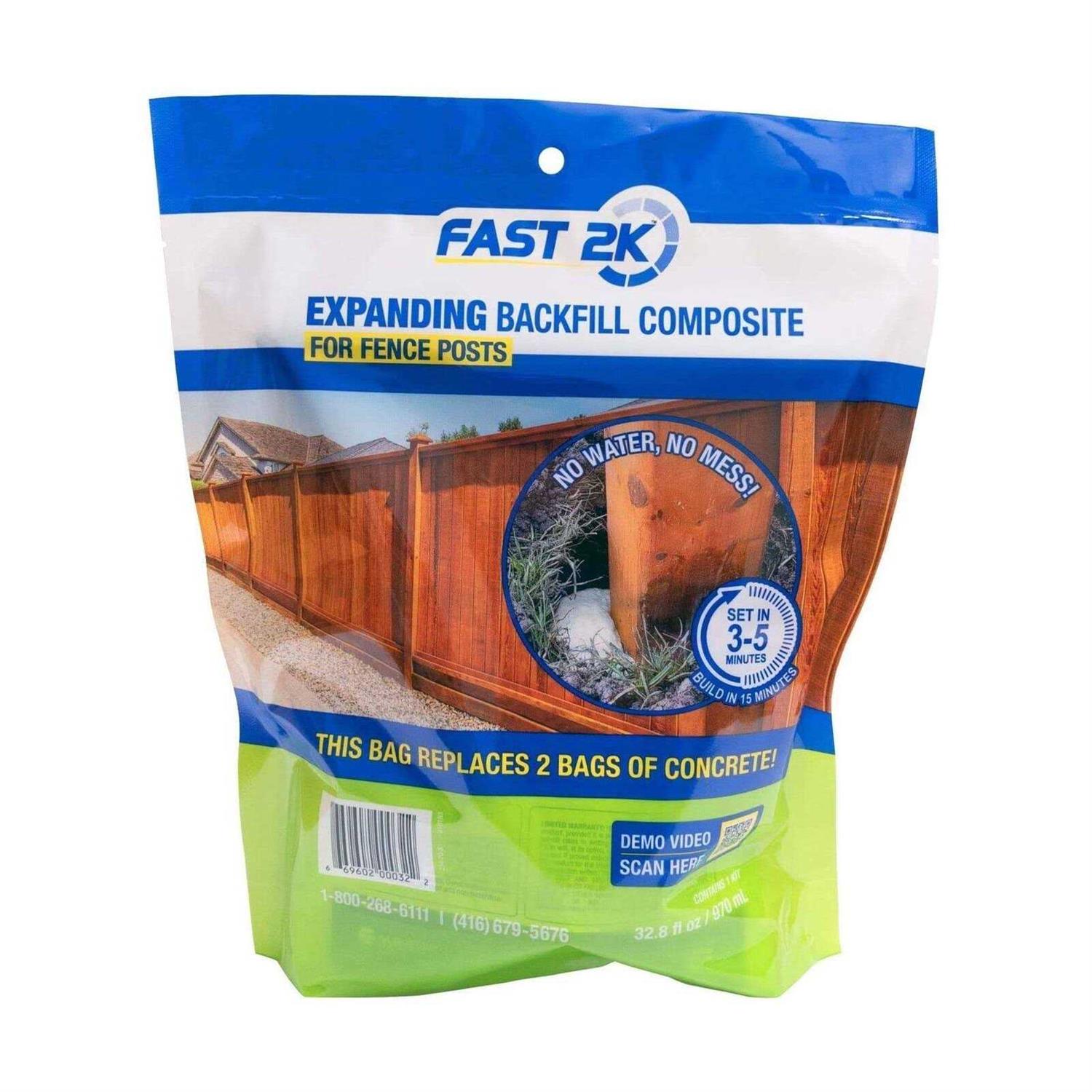 H.B. Fuller Fast 2K Fence Post Mix Expanding Foam Concrete Alternative for Deck Post