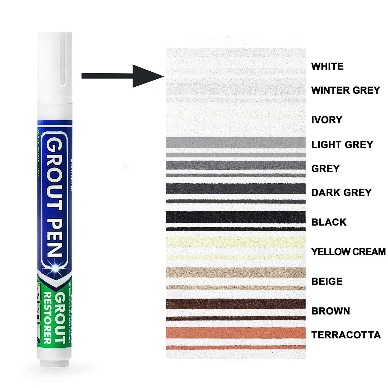 Grout Pen White Tile Paint Marker Waterproof Grout Paint, Tile Grout Colorant And Sealer Pens - Image 4