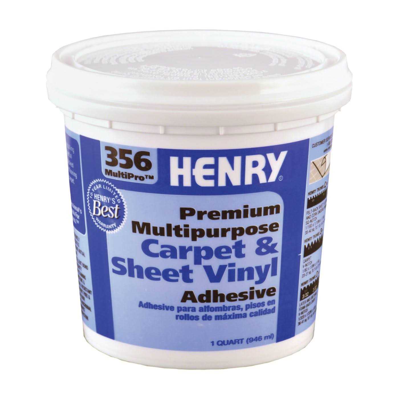 Henry Multipurpose Floor Covering Adhesive - 1 qt bucket