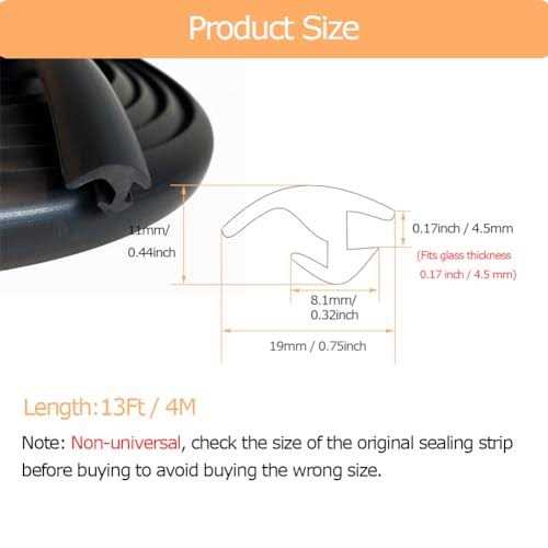 Tintvent Windshield Gasket, Glass Rubber Seal for Car Windshield Small, Truck and Van,13 Feet - Image 2