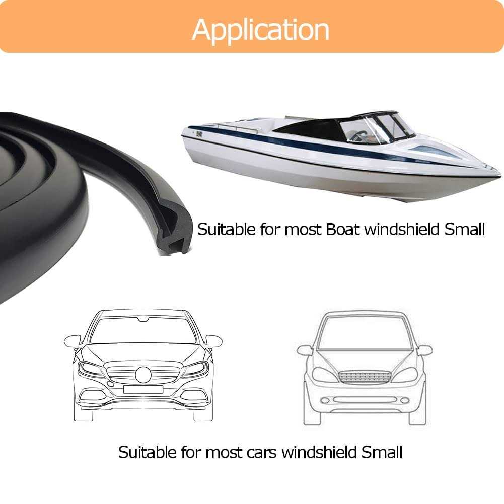 Tintvent Windshield Gasket, Glass Rubber Seal for Car Windshield Small, Truck and Van,13 Feet - Image 4
