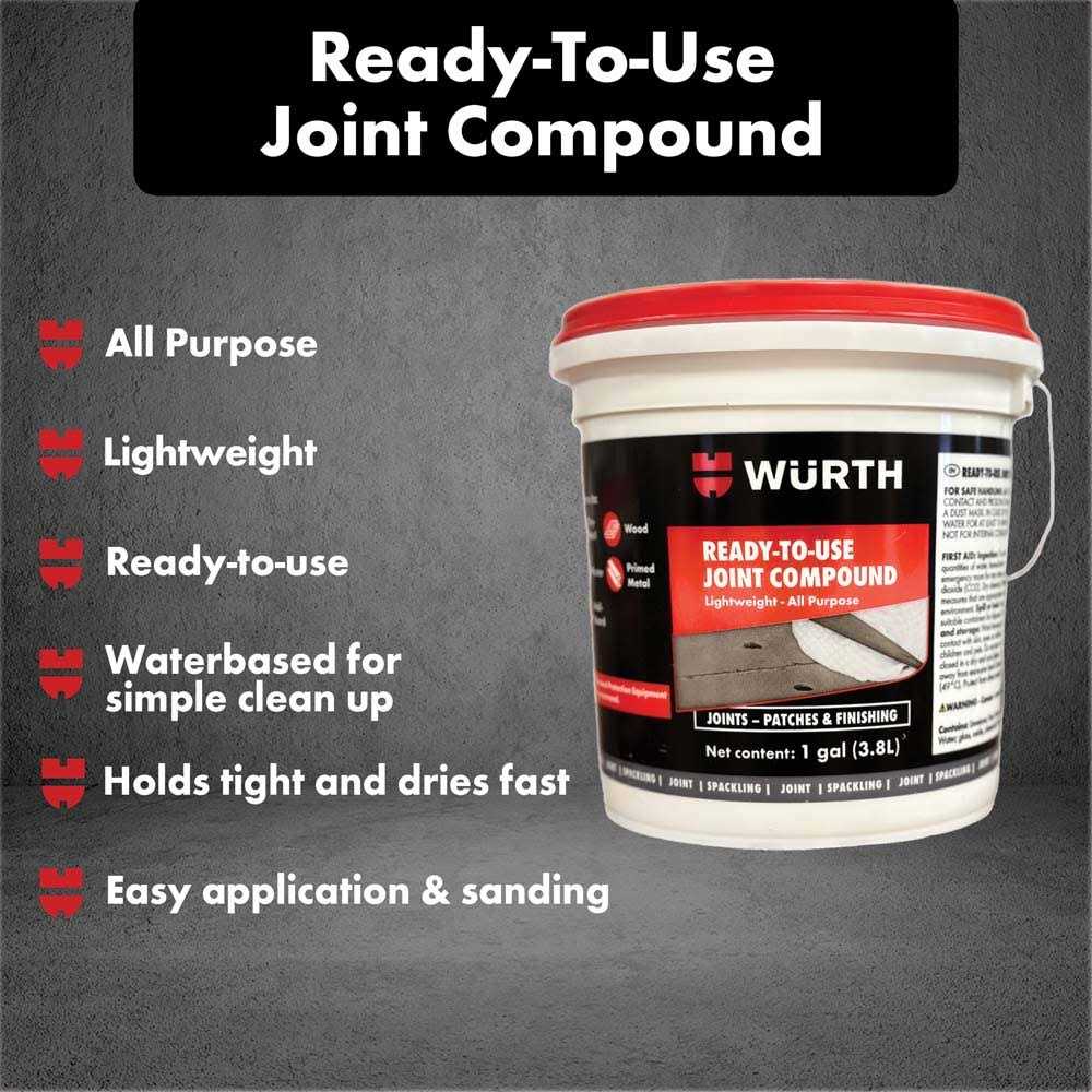 Wurth Ready-to-Use Lightweight Joint Compound 1 Gallon - Image 4