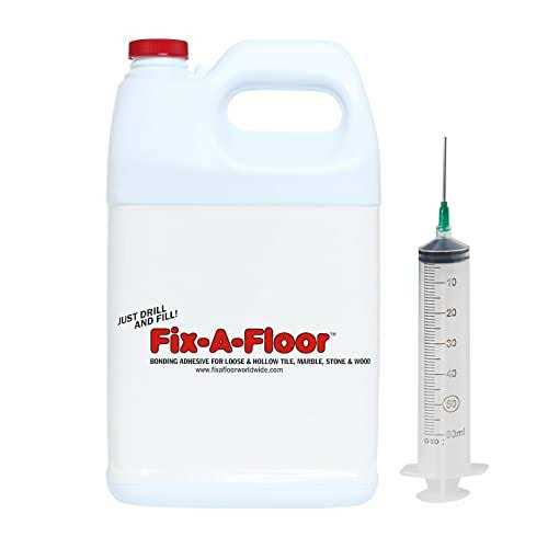 The Original Fix-A-Floor Injection Repair Adhesive 1 Gallon Jug W/syringe Applicator *Keep from Freezing*