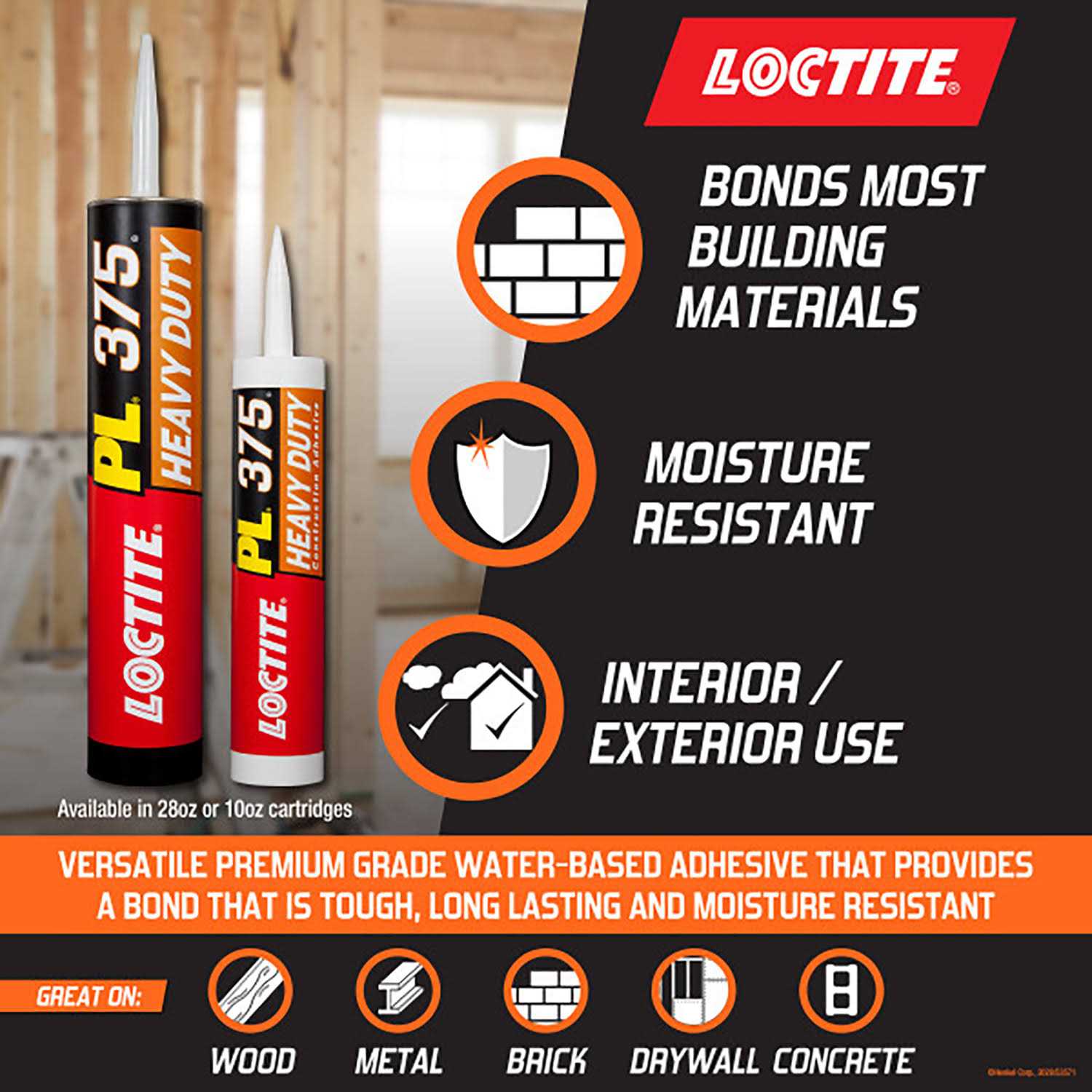 Loctite PL 375 Heavy Duty Construction Adhesive - Image 3