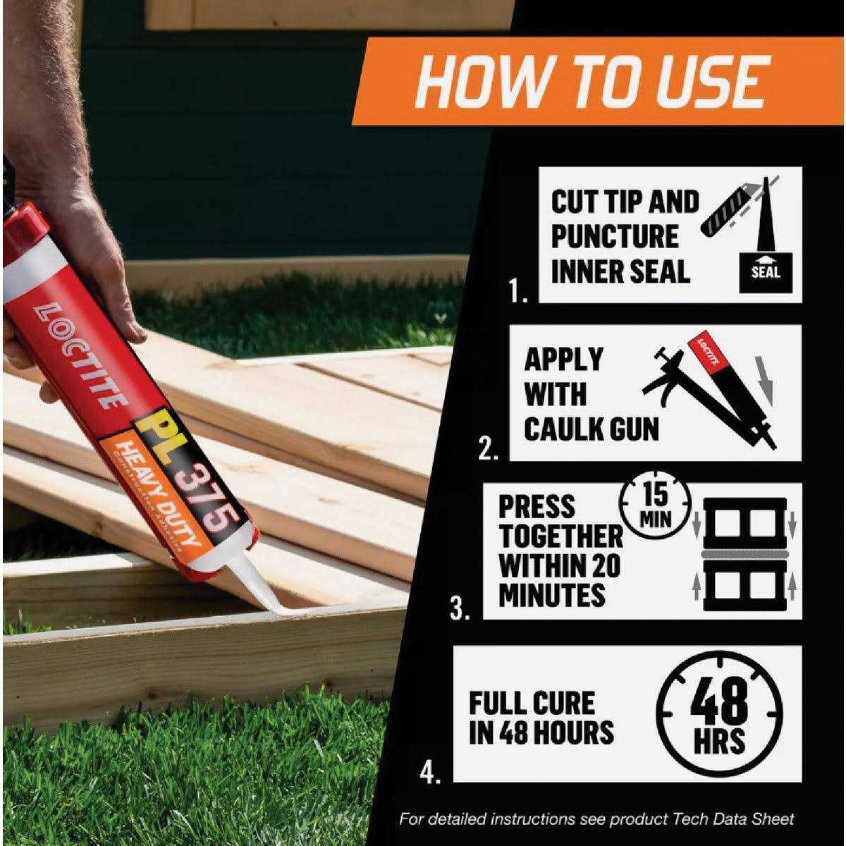 Loctite PL 375 Heavy Duty Construction Adhesive - Image 5