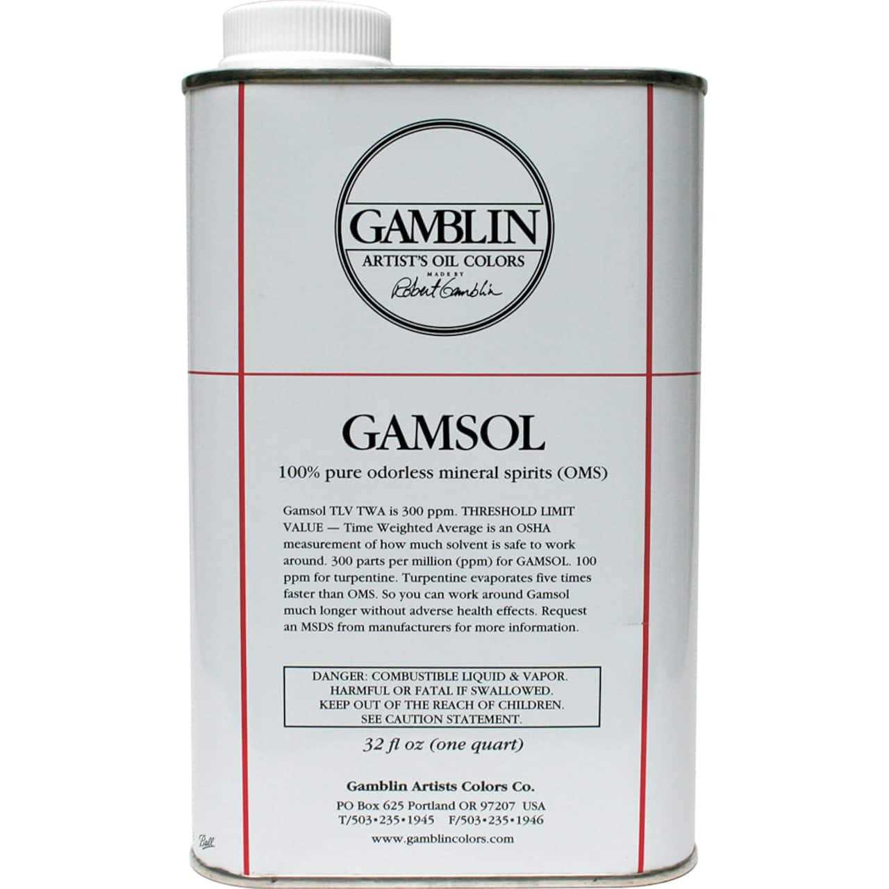 Gamblin Gamsol 32 oz - Image 2