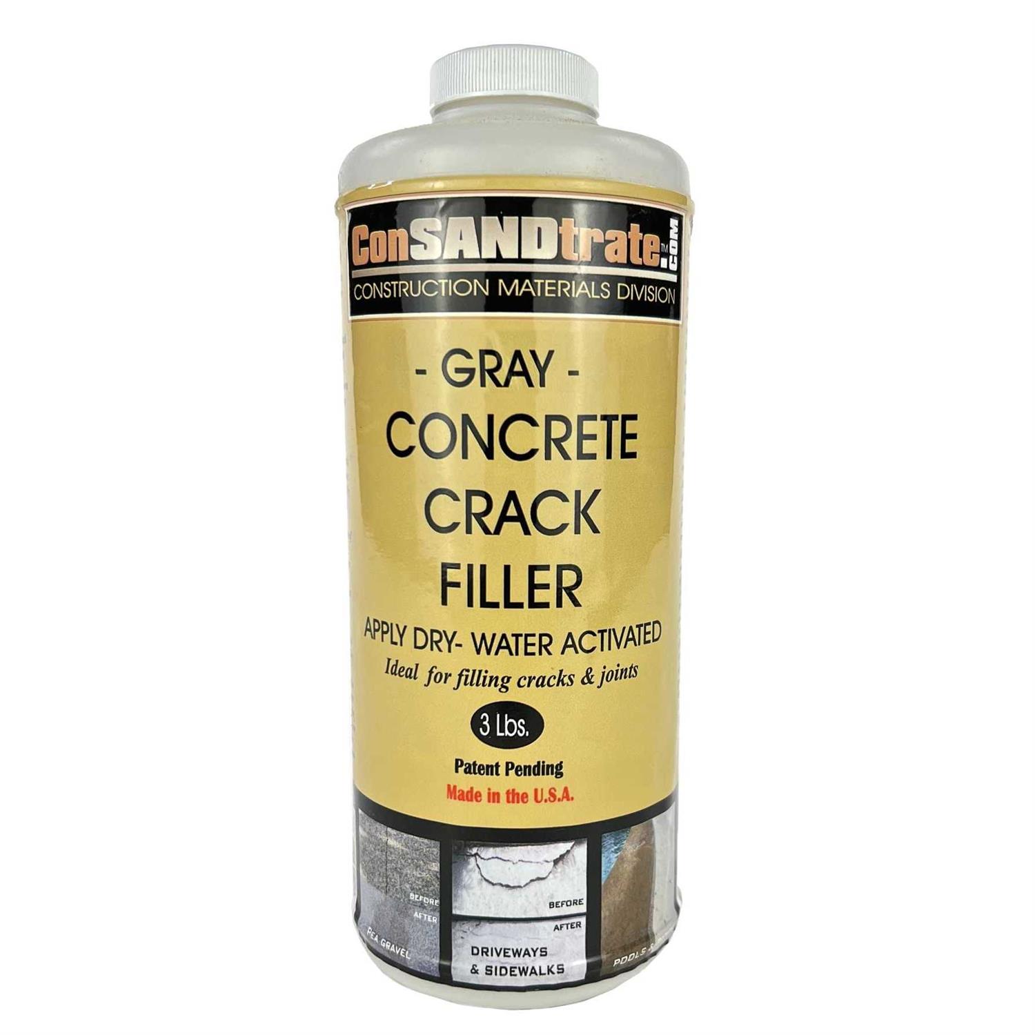 ConSandtrate Concrete Crack Filler 3 lb. for Filling in Concrete Cracks on driveways, walkways and patios