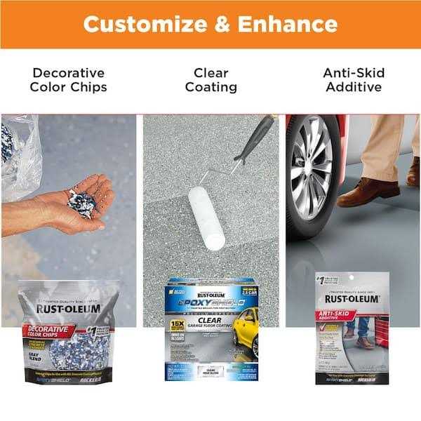 Rust-Oleum EpoxyShield 120 oz Epoxy 1 Car Garage Floor Kit - Image 3